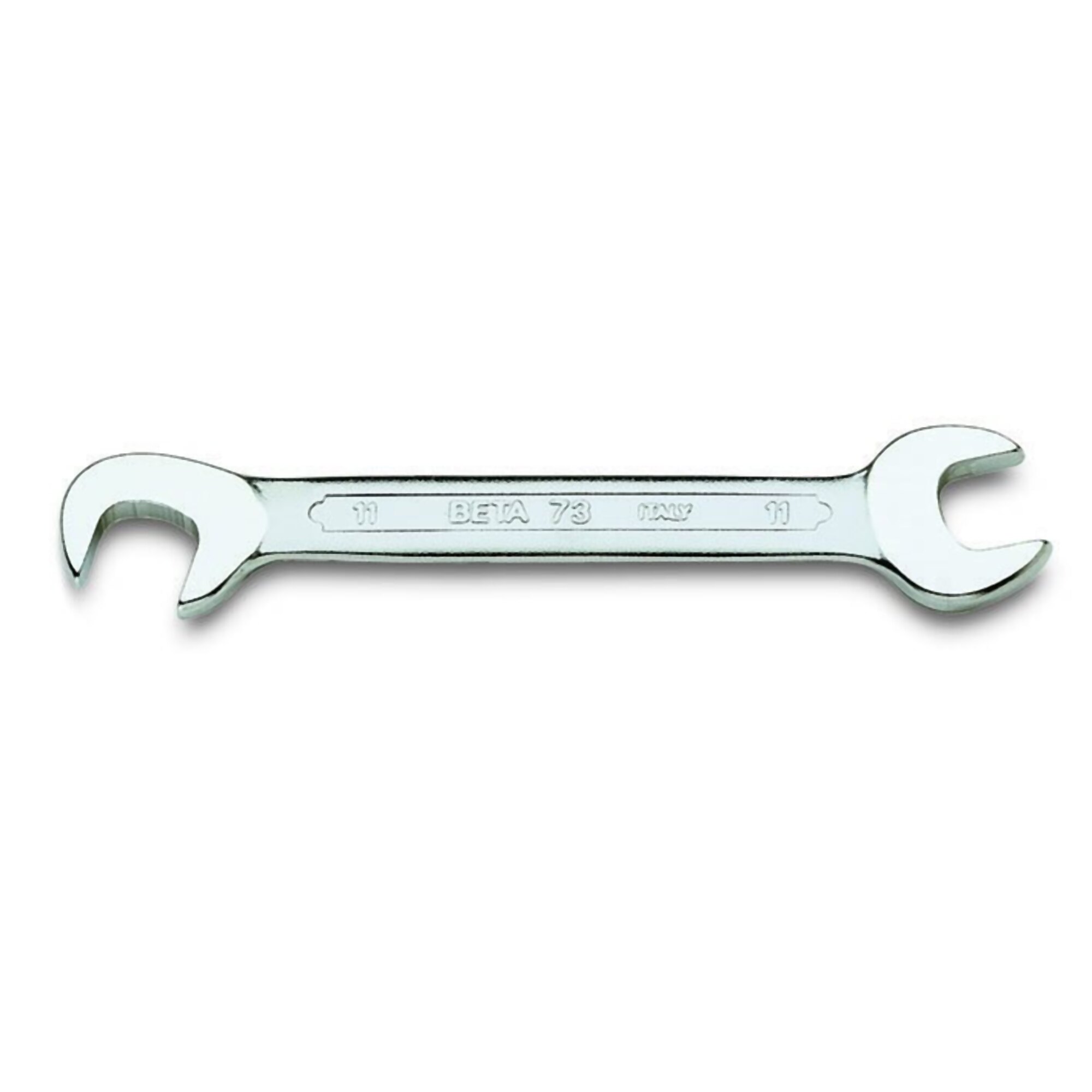 Beta 73 12mm Double Open?End Ultra?Thin Wrench, 15° & 75° Angled Heads